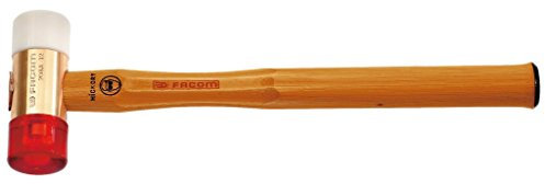 FACOM - Massette à Embouts Interchangeables - 208A.32CBA - Série Lourde avec Corps Acier - Embouts en Polyuréthane et Nylon Au Choix - Outillage Manuel Polyvalent - Embouts de 32 mm