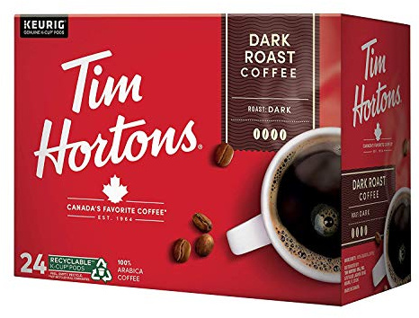 Tim Horton's Single Serve Coffee Cups, Dark Roast, 24 Count