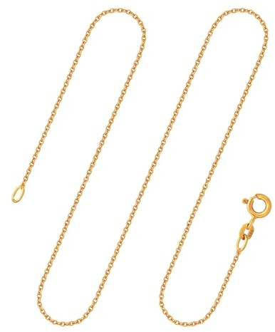 EDELIND Goldkette Damen 333 585 Echtgold - Zarte Ankerkette 1.3 mm Gelbgold auch 375 750 - für Frauen und Herren, mit stilvoller Geschenkbox