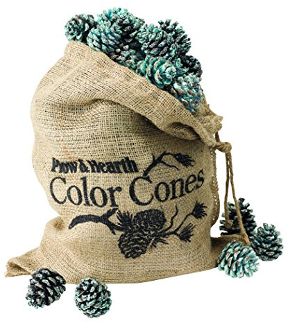 Fireplace Color Cones, Festive Fun Rainbow Flame Changing Pine Cones, Firepit Campfire Hearth Wood Burning Accessories for Holidays or Anytime (2 LB Refill in Burlap Bag)