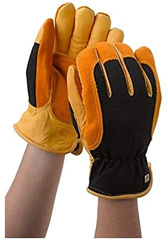 Gold Leaf WINTER TOUCH Deluxe Deerskin Leather Waterpoof Warm RHS Gardening Gloves - Ladies Size - Great Gift