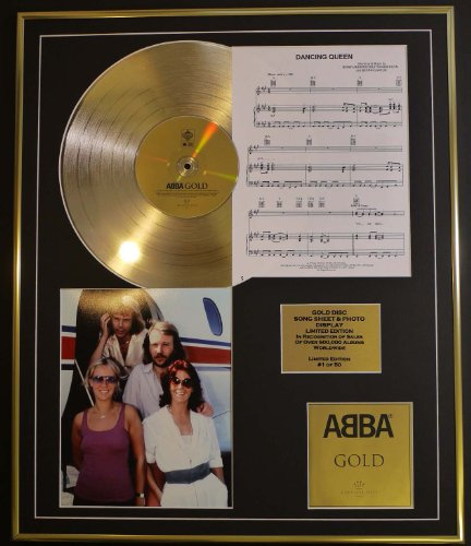 EC ABBA CD Gold DISC UND Photo UND Song Sheet Display/Limitierte Auflage/COA/Album Gold/Song Sheet Dancing Queen