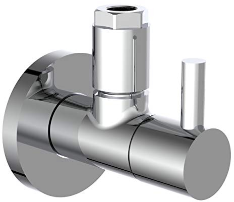 Kirchhoff Design Universal Eckventil mit Schnellverschluss, Eckregulierventil für Kalt- und Warmwasserleitungen, 98166110, Chrom