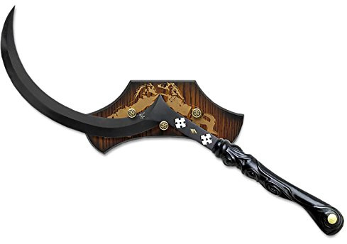 Elbenwald Game of Thrones Deko-Schwert Arakh Khal Drogo limitiert mit Wandplatte für Erwachsene (Indoor) aus Metall, Handkraft, Schwarz, Keine Batterien erforderlich