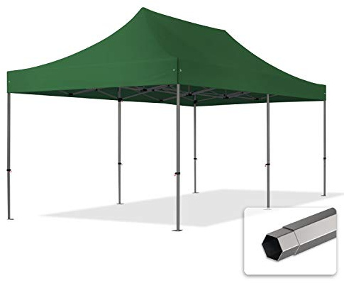 TOOLPORT Faltzelt Partyzelt 3x6m - ohne Seitenteile Premium Dach Faltpavillon Pavillon dunkelgrün