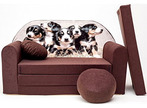 Welox Kindersofa Spielsofa Minicouch aus Schaum Kindersessel Kissen Matratze Farbwahl (K7)