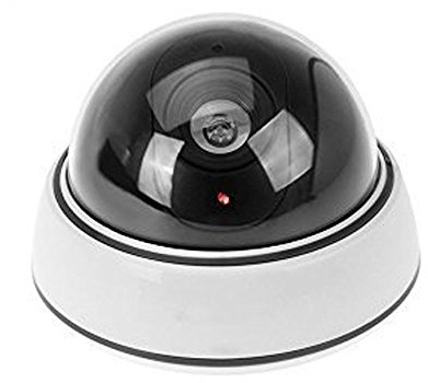 ELEAR Falsa Seguridad Ficticia Cámara de CCTV Dummy Simulada Impermeable Parpadeante Sistema Vigilancia Roja Intermitente IR LED Exterior Interior