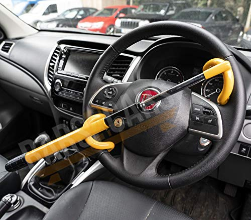 UKB4C Anti Theft Double Hook Security Steering Wheel Lock Hyundai I20 Hatchback 09-On
