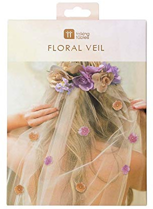 Blumen Braut Schleier | JGA Accessoire Bride to be | Junggesellinnenabschied