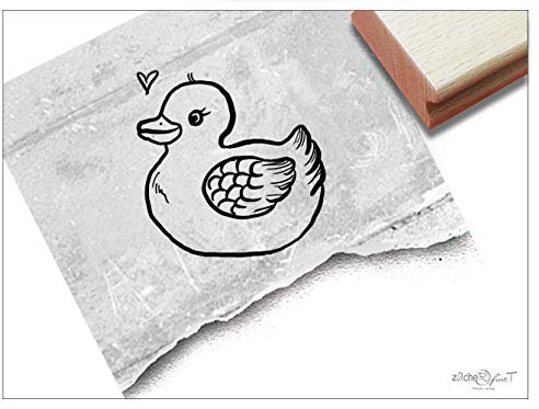 Stempel Tierstempel Ente Badeente - Kinderstempel Geschenk für Kinder Kita Kinderzimmer Schule Einschulung Geburtstag Basteln Deko - zAcheR-fineT