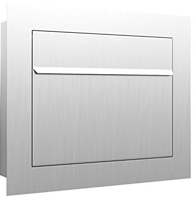 Sora - Cassetta delle lettere in acciaio inox da incasso, design contemporaneo