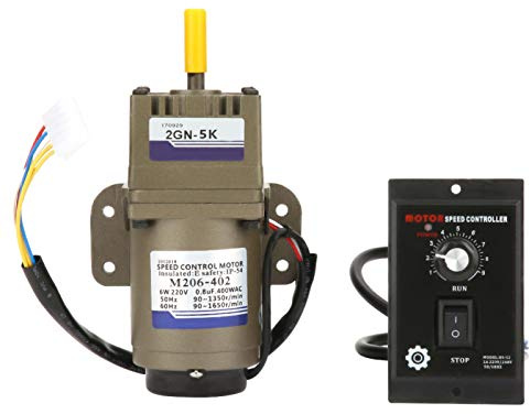 Oumefar Getriebemotor AC 220V Motordrehzahlregler Drehzahlregulierbarer Regler für stufenlosen Regler mit elektrischen Getriebemotoren(5k)