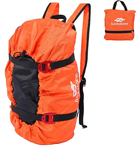Klätterrepsväska, Oxfordduk Vattentät Vikbar Packbar Campingryggsäck med Stor Kapacitet Robust Slitstark Lätt Utomhusryggsäck för Bergsklättring Camping Vandring(orange)