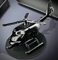 Helicopter Solar Car Air Freshener Rotation Aromatherapy Diffuser Ornament for Vehicles with 3-Fragrance Tablets for Car and Interior Decoration (Black)