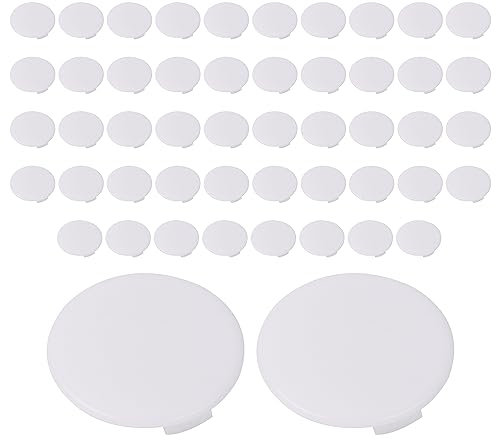 BQLZR Plastic Concealed Hinge Hole Covers Plug Parts White 35mm Hole Pitch Pack of 50