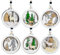 Décorations de Noël en Bois, Lot de 6 Suspension Sapin de Noël en Bois avec Corde, Pendentif Cadeaux pour Décorations de Bricolage Arbre de Noël, Ornements Suspendus de Renne en Bois Deco Noel