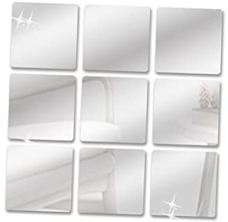 MAGICLULU 12St Wandaufkleber für Spiegel wanddekor Aufkleber Fliesenaufkleber aus Acryl Acrylaufkleber selber Machen Selbstklebender spiegelaufkleber Quadrat Applikationen Wandgemälde 15c
