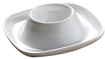PRETYZOOM 2 Pz portauova Tazze per Uova in Camicia pirottini per Muffin contenitori portauovo in Ceramica Supporto per Le Uova Mini Vassoio delle Uova Decorare Staffa Bianca