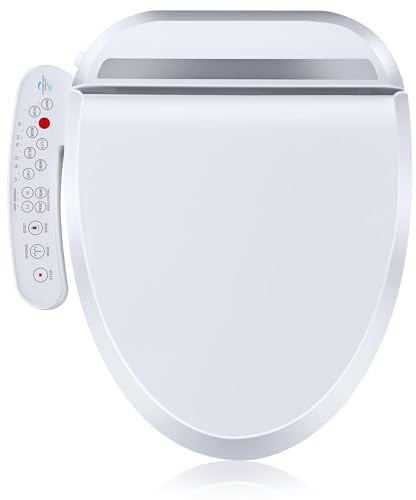 COUCHO Smart Bidet Toilet Seat, Electronic Heated Bidet with Air Dryer and Warm Water, Adjustable Temperature Controlled Wash, Self-Cleaning Nozzle, Nightlight, Elongated Toilet Seat Slow Close