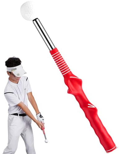 MiBoce Einziehbarer Golf-Trainingsstock, Golfschwungtrainer, Hilfsmittel Zur Haltungskorrektur, Griff-Standardunterricht, Mit Ergonomischem Griff, Für Golfübungen