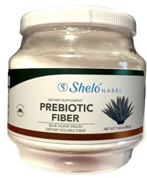 Generic Shelo Nabel Prebiotic Fiber Blue Agave Inulin Powdered Premix 17.63 oz, White