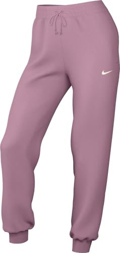 Nike Sportswear Phoenix Fleece Damen-Trainingshose Mit Mittelhohem Bund, Elemental Pink/Sail, FZ7626-699, S