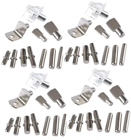HOMSFOU 80stücke Edelstahl Regalstützstifte Regal Pins Kit Regal Unterstützung Pegs Für Bücherregal Regale