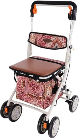 deambulateur Déambulateurs for personnes âgées, déambulateur pliable avec siège, déambulateur en aluminium durable, déambulateur vertical tout terrain, conception pliante compacte for personnes âgées