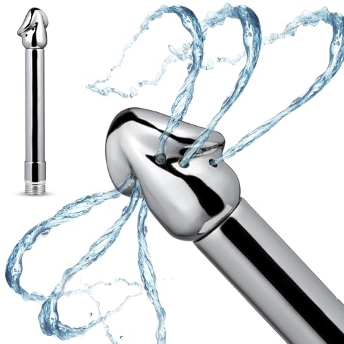 Po Dusche Analdusche für Analverkehr,Eichel Form 6-Löcher Analdusche Metall,Intimdusche Wochenbett Einlauf Klistier Anal Dusche Analspielzeuge,Einlauf zur Darmreinigung,Analplug für Frauen Männer (S3)