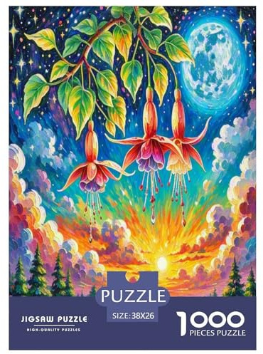 Fuchsien Puzzle 1000 Teile Schwer Puzzle Spielzeug Pädagogisches Spiel Impossible Herausforderungsspielzeug Für Erwachsene Und Kinder in Bewährter 38x26cm/1000pcs