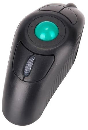 WATIIFUFU Souris Trackball sans Fil Ergonomique Commande par Pouce, 2.4ghz USB, 1000dpi, Design Confortable en Plastique pour Ordinateur Portable