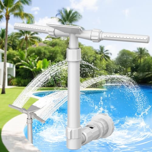 Mooroer Solar Pool Brunnen 9-farbige LED Doppelkopf Wasserfall