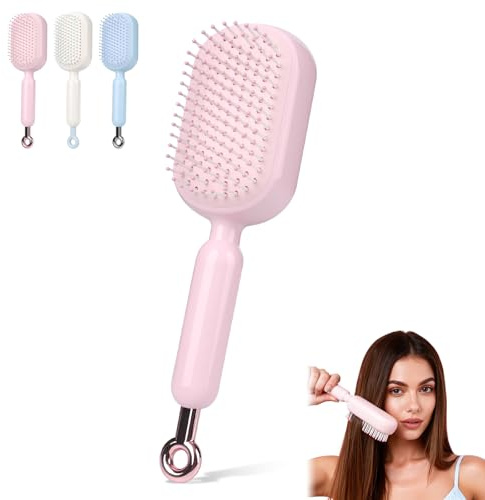 OuryTech Lockborste, Curly Hair Brush med luftkudde, massage, lockkam och anti-statisk detektering för alla hårtyper