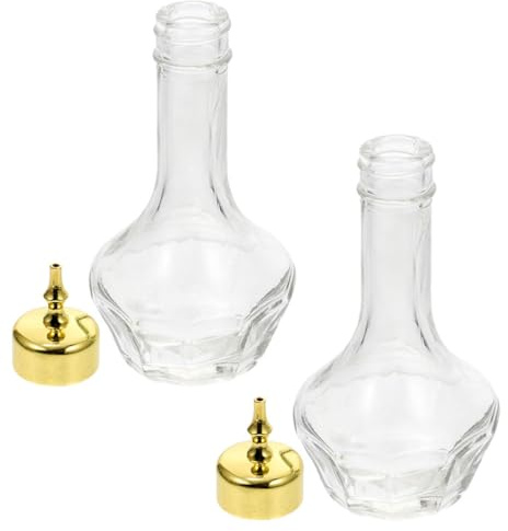 Healifty Botellas de Bitter de Vidrio 50 Ml 2 Piezas Tapa Decorativa para Cócteles y Fiestas Accesorio Multifuncional para Bartenders y Mezclas Precisas