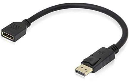 CERRXIAN DP mâle à femelle câble d'extension, 4K Displayport Extension Cable 1.2 Version (30 cm)