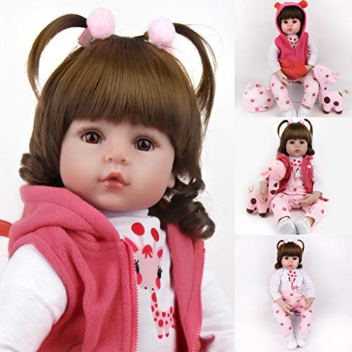 antboat Bambole Reborn originali 20 Pollici 50cm Reborn Bambole Femmina Silicone Morbido Vinile per Bambina Giocattolo Ragazza Fatto a Mano Bella Regali di Natale