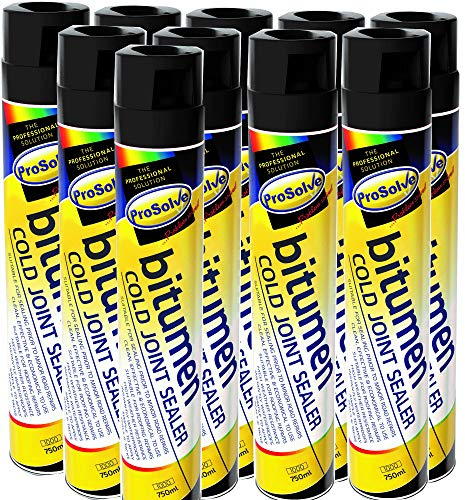 Prosolve Bitumen Cold Joint Seal Spray Tarmac Roof Gutter Repair Pot Hole Sealer - 10 Pack
