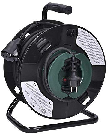 Solight Carrete de Cable de 50 m, Cable de Goma, 3 x 1,5mm2, Ip44, cables de Extensión, Carretes de Cables, Pb 31