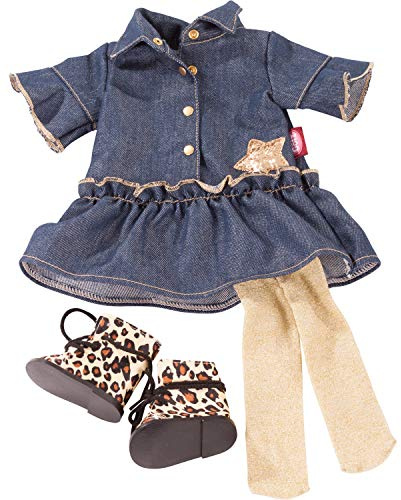Götz 3403261 Combinaison Golden Coolness - Ensemble de vêtements pour poupée Taille XL - Ensemble vêtements et Accessoires 4 pièces pour poupées Debout de 45 à 50 cm