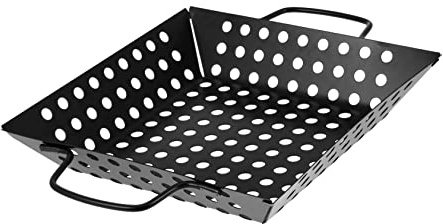OFFSCH Large Non-Stick BBQ Grill Pan Versatile Barbecue Grill Plate for Vegetables and Meat Essential Outdoor BBQ Accessory for Grilling Enthusiasts