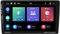 Autoradio 1 Din CarPlay con CarPlay e Android Auto, Touchscreen HD da 9 pollici con Bluetooth, radio FM, SWC + Telecamera di Retromarcia AHD + Telecomando + Microfono