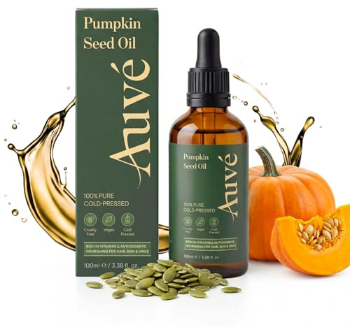 Auvé Natural Hair Oil – 100% Pure Cold-Pressed Scalp & Hair Treatment Oil (Pumpkin Seed)