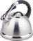 Buckingham 30814 Stove-Top Induction Stainless Steel Whistling Kettle 3.5 LTR. Satin Finish with Soft Touch Black Easy Grip Handle, 3.5 liters