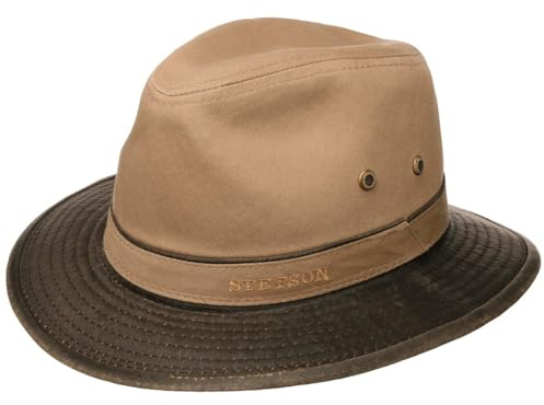Stetson Traveller UV 40 Protection Foldable Summer Hat Embroidered Logo Men Spring Summer