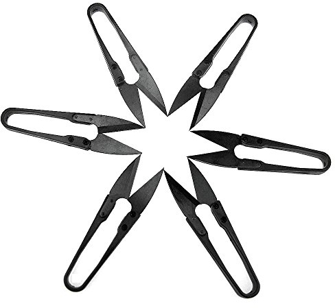 HFS(R) U-Shaped Bonsai Pruner Pruning Scissors for Bud and Leaves Trimmer for Plants, Flowers 6 PCS