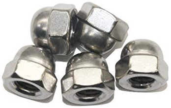 Hutmuttern (hohe Form) - M12 - (8 Stück) - DIN 1587 - Sechskant-Hutmuttern - Edelstahl A2 (V2A) By Fullerkreg
