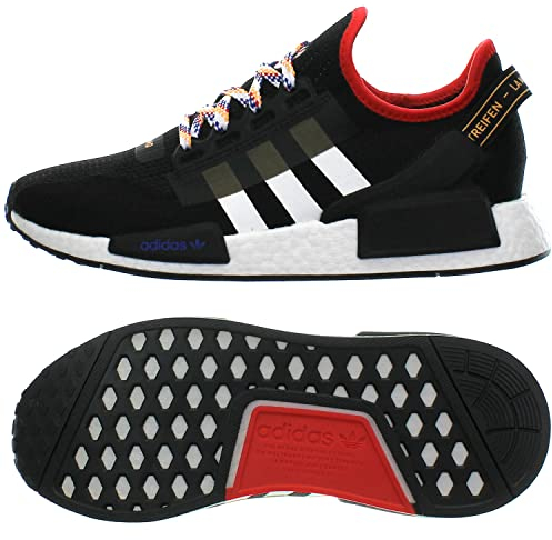 Adidas NMD_R1 V2 schwarz rot Herren Low-Top Sneakers Freizeitschuhe Boost NEU (numeric_44)