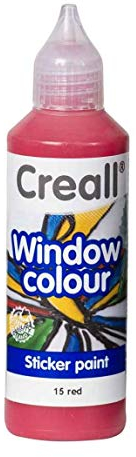 Tophobby Fensterfarbe 80 ml Acryl Glänzend ROT Fenstermalfarbe