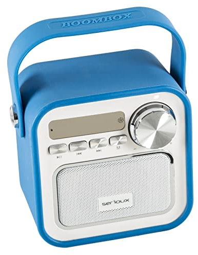 Serioux Joy Enceinte Portable, Bluetooth, Radio FM, miscroSD, Bleu