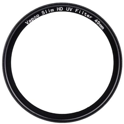 Vapco Filtro de lente de vidrio con protección UV de 49 mm para Canon, Nikon, Sony, Pentax, Olympus